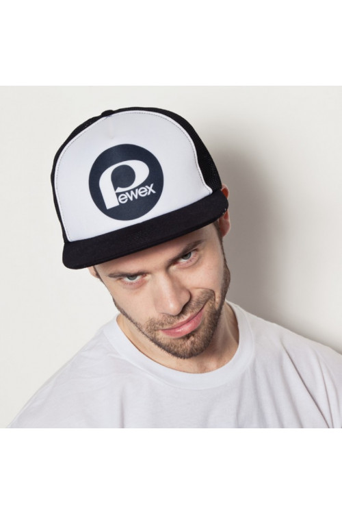 Czapka z daszkiem Pewex - biały / czarny