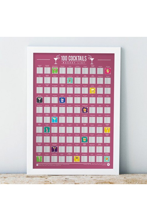 Plakat Zdrapka - 100 drinków do wypicia