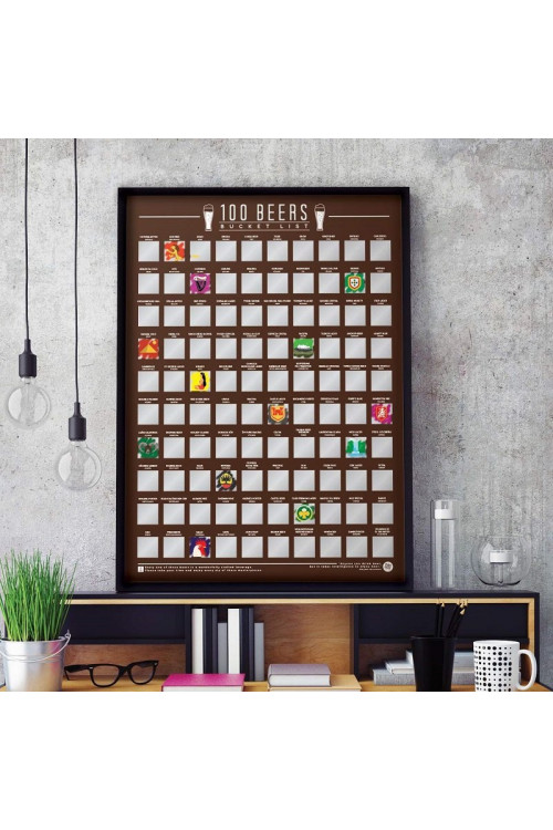 Plakat Zdrapka - 100 piw do wypicia