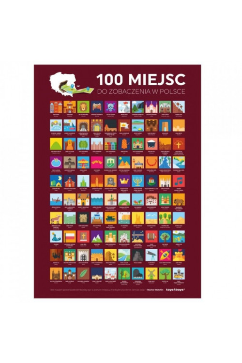 Plakat Zdrapka 100 Miejsc POLSKA