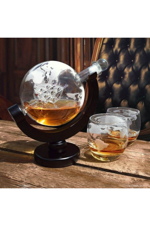 Zestaw do Whisky "Globus" - karafka i szklanki