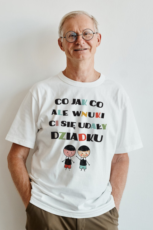 Koszulka dla dziadka - Co jak co ale wnuki Ci się udały dziadku - dwóch wnuków