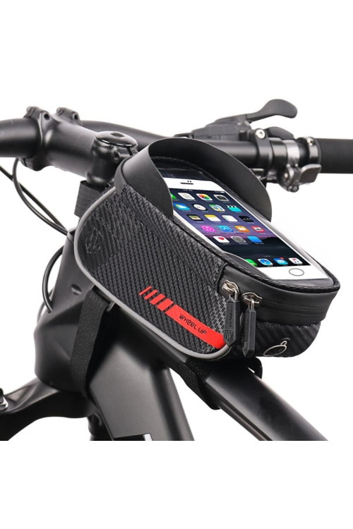 Sakwa Rowerowa Tuba na Ramę - Odblaskowa - Wheel-UP - Czerwona