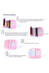 Kieszonkowa drukarka termiczna, Kolor: Różowy