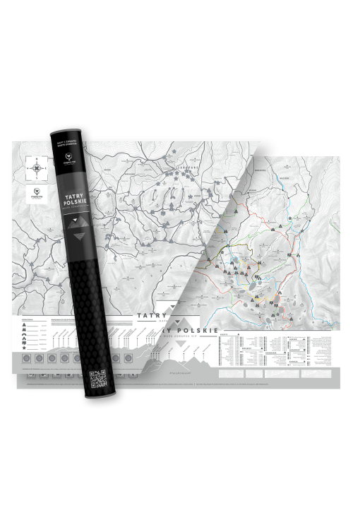 Mapka Zdrapka Tatry Polskie - biała