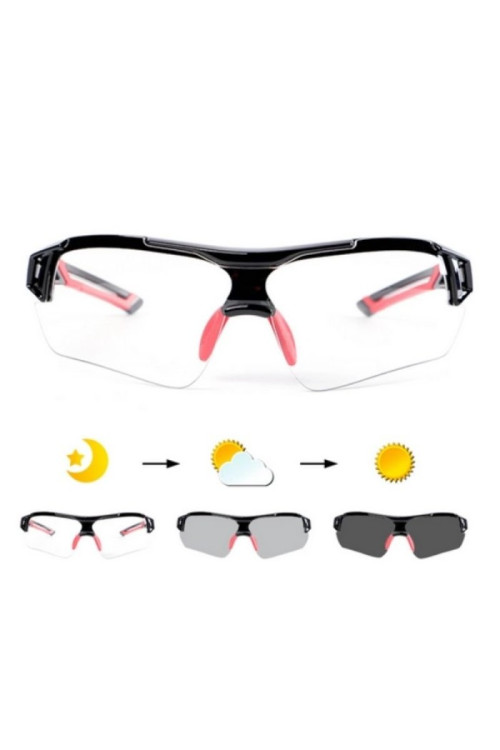 Okulary Sportowe Szkło Fotochrom Wheel Up Czerwone