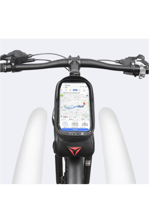 Sakwa na Ramę Twarda Wheel-UP Czarna Napis Biel Czerwień