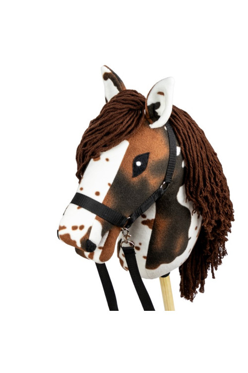 Konik na kiju - Hobby Horse - Biało-brązowy