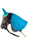 Derka i nauszniki dla Hobby Horse - mięta/niebieski