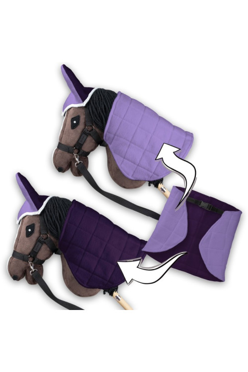 Derka i nauszniki dla Hobby Horse - wrzos/śliwka