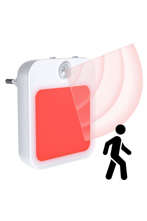 Lampka Nocna do Gniazdka 230V Czerwona