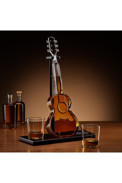 Karafka Gitara Whisky Zestaw Prezentowy
