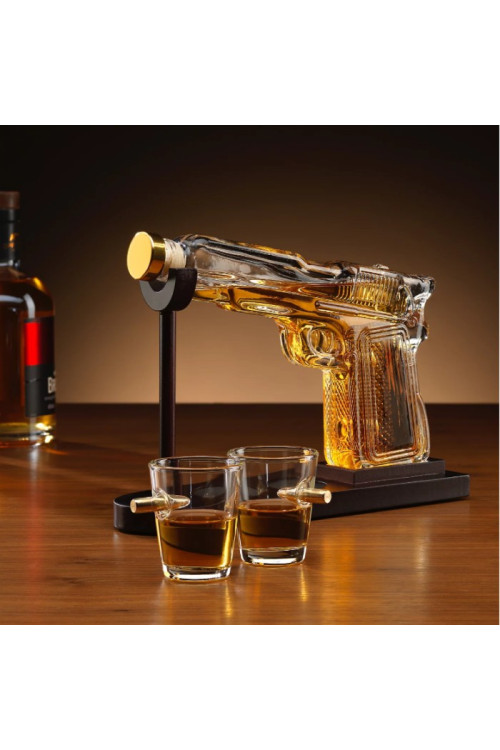 Karafka Pistolet Whisky Zestaw Prezentowy